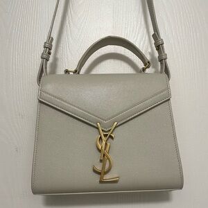 YSL Cassandra Mini Top Handle Bag in Grain De Poudre Embossed Leather